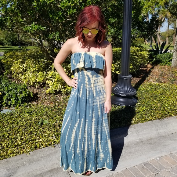 Teal Tie Dye Maxi - Picture 4 of 5